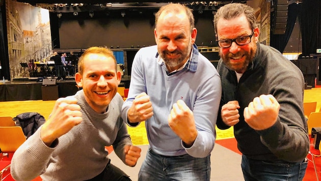 Die Neuen schon in Partylaune: Matthias Wurzer, Gert Höferer und Markus Stromberger. (Bild: Rosenzopf Christian)