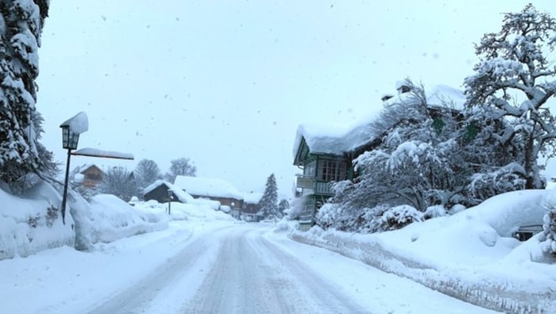 Wildromantisch mit beängstigenden Nebeneffekten: Winter in Altaussee. (Bild: Krone/zVg)