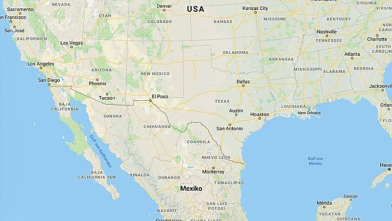 Die Grenze zwischen den USA und Mexiko ist 3144 Kilometer lang. (Bild: Google Maps)