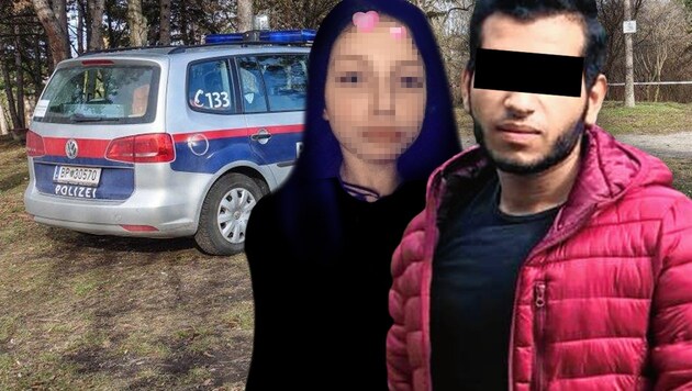 Yazan A. steht im Verdacht, Manuela (16) getötet zu haben. (Bild: APA/EINSATZDOKU/LECHNER, facebook.com, zVg, krone.at-Grafik)