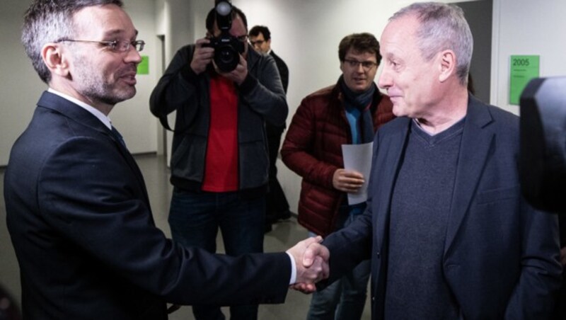 Herbert Kickl und Peter Pilz im Jänner 2019 (Bild: APA/GEORG HOCHMUTH)