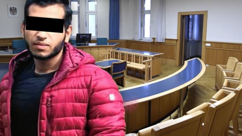 Yazan A. wurde wegen Mordes an seiner 16 Jahre alten Ex-Freundin Manuela zu 15 Jahren Haft verurteilt. (Bild: APA/HELMUT FOHRINGER, zVg, krone.at-Grafik)