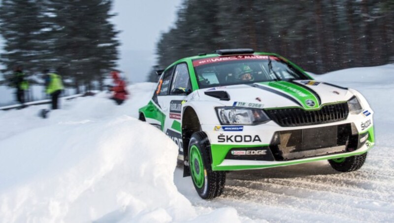 Auch dabei: Der Skoda Fabia R5, gesteuert vom amtierenden WRC2-Champion Jan Kopeczky aus Tschechien. (Bild: GP Ice Race Zell am See)