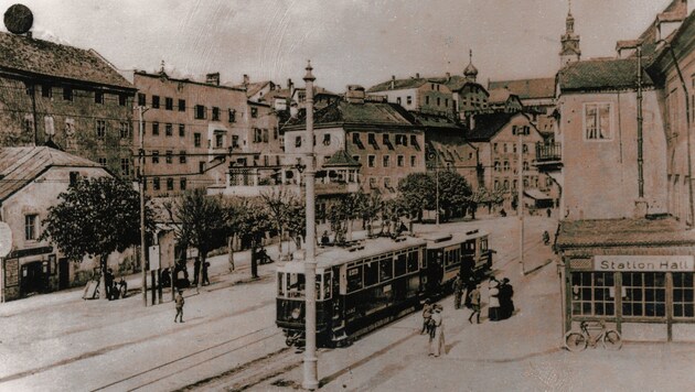 Ab 1915 wurden neue elektrische Triebwagen eingesetzt (Bild: StAH/Bildarchiv Stadtgemeinde Hall)