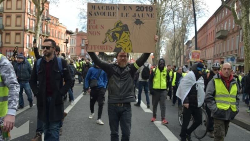 „Gelbwesten“ in Toulouse (Bild: AFP)