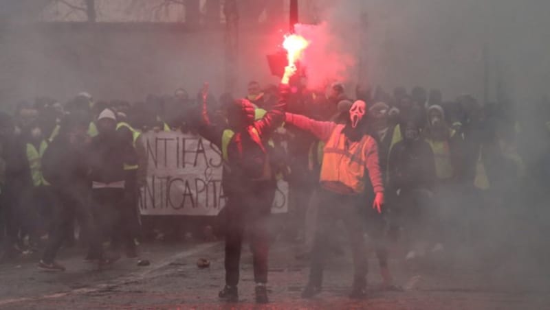 „Gelbwesten“- Protest in Paris (Bild: AFP)