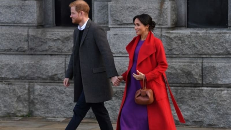 Prinz Harry und Herzogin Meghan im Jänner 2019 in Birkenhead (Bild: AFP)