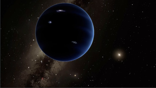 Künstlerische Illustration: So könnte „Planet 9“ aussehen. (Bild: Caltech/R. Hurt (IPAC))