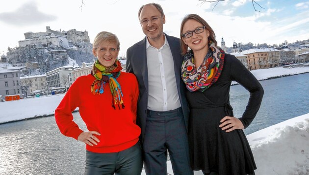 Der Weiße Ring in Salzburg: Karin Linecker, Stefan Rieder und Angela Ehrenreich (Bild: Markus Tschepp)