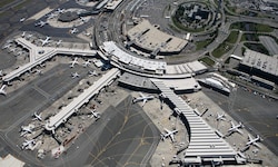 Blick auf den Flughafen Newark