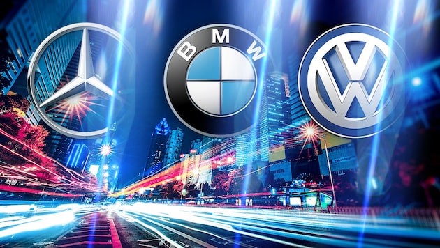 (Bild: Mercedes, BMW, Volkswagen, stock.adobe.com, krone.at-Grafik)