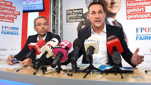 FPÖ-Spitze: Herbert Kickl, Heinz-Christian Strache (Bild: APA/Helmut Fohringer (Archivbild))