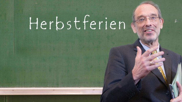 Bildungsminister Heinz Faßmann prescht bei den Herbsferien vor. (Bild: APA/GEORG HOCHMUTH, krone.at-Grafik)