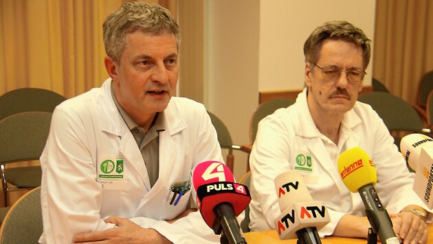 Ernst Eber (links) und Werner Zenz von der Grazer Kinderklink (Bild: Jauschowetz Christian)