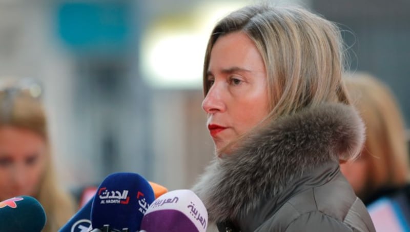 EU-Außenbeauftragte Federica Mogherini glaubt nicht, dass die Iran-Zweckgesellschaft die transatlantischen Beziehungen beschädigen wird. (Bild: AP)