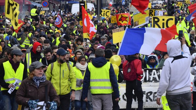Gelbwesten in Bordeaux (Bild: AFP)