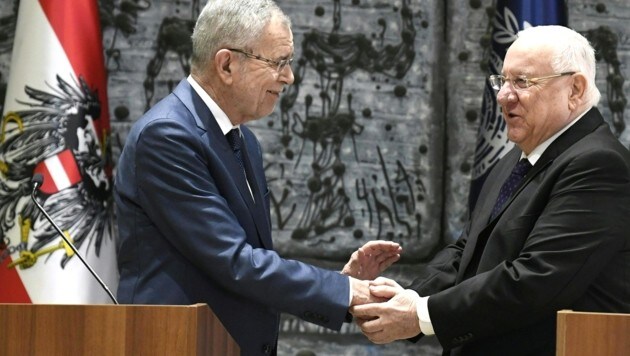 Bundespräsident Alexander Van der Bellen und der israelische Staatspräsident Reuven Rivlin (Bild: APA/ROBERT JAEGER)