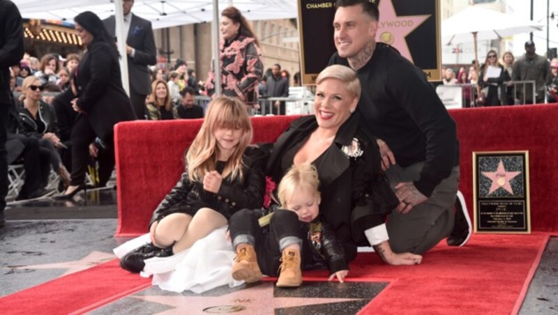 Pink mit Ehemann Carey Hart, Tochter Willow Sage und Sohn Jameson Moon. (Bild: 2019 Getty Images)