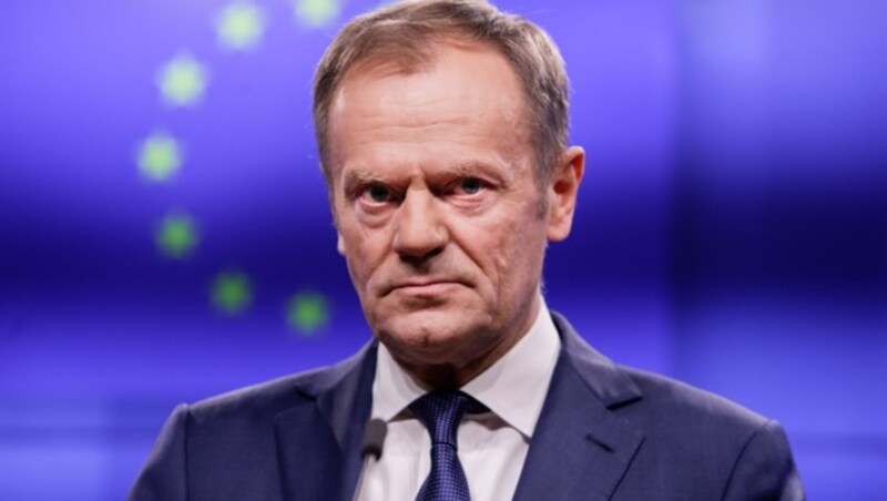 EU-Ratspräsident Donald Tusk (Bild: APA/AFP/Aris Oikonomou)