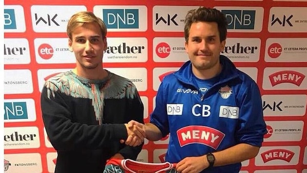 Simon Strauß (links) schaffte über Norwegen den Sprung in den Profifußball, kickt im Frühjahr für Wr. Neustadt. (Bild: SC Wr. Neustadt)