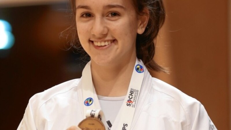 Wie 2018 holte Aleksandra Grujic bei der Nachwuchs-EM der Karatekas Bronze. (Bild: Andreas Tröster)