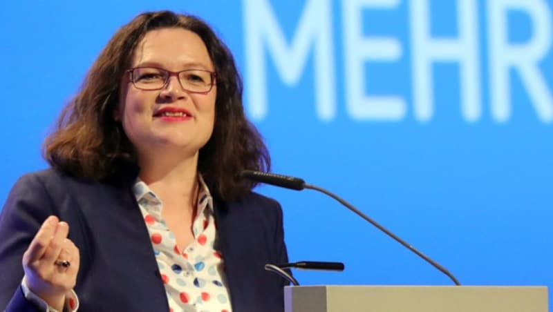 SPD-Chefin Andrea Nahles versucht mit der Abkehr von Hartz IV ihre Partei aus dem Stimmungstief herauszuholen. (Bild: APA/dpa/Wolfgang Kumm)