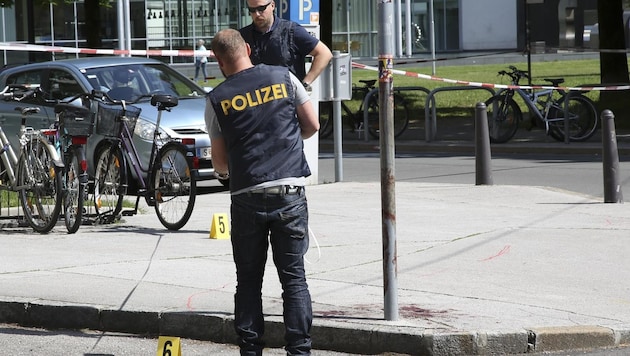Tatort in der Bayerhamerstraße in Salzburg-Schallmoos (Bild: Tschepp Markus)