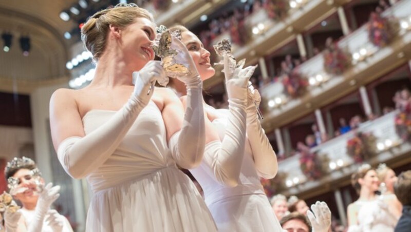 Debütantinnen am Wiener Opernball (Bild: APA/GEORG HOCHMUTH)