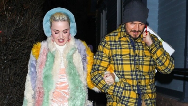 Katy Perry und Orlando Bloom Anfang Jänner 2019 in Aspen (Bild: www.PPS.at)