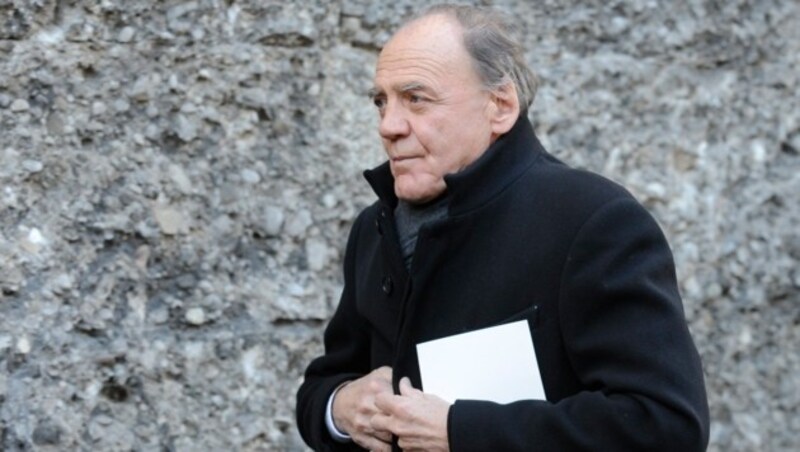 Bruno Ganz bei der Trauerfeier für den Filmproduzenten Bernd Eichinger im Jahr 2011 (Bild: dpa/Andreas Gebert)