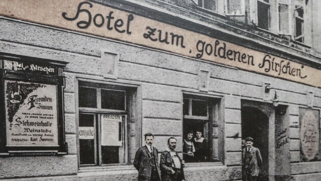 Hotel „Goldener Hirsch“ 1916 (Bild: MARKUS TSCHEPP)