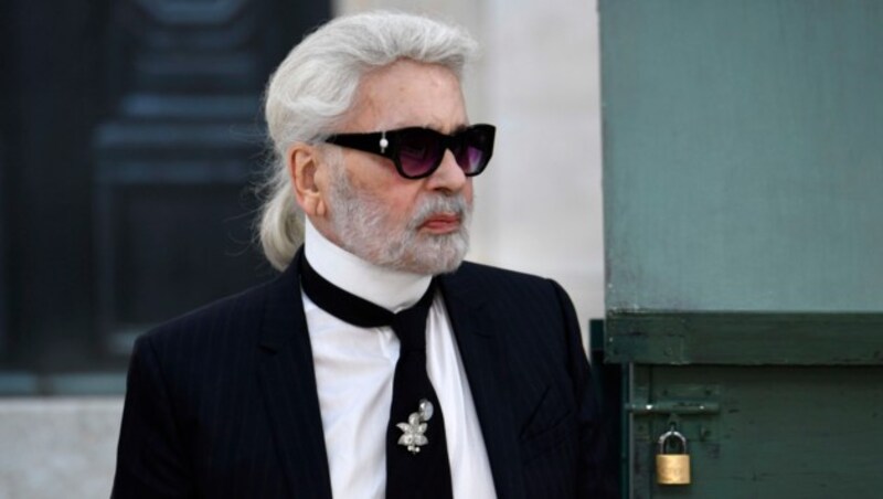 Lagerfeld im Juli 2018 bei der Chanel Herbst-/Winter-Modeschau in Paris (Bild: AFP )