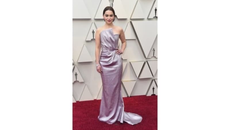 In ihrer zartlila Robe war Emilia Clarke ein echter Hingucker am Red Carpet. (Bild: 2019 Invision)