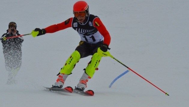 Sam Maes holte nach Riesentorlauf-Bronze auch im Slalom Platz drei bei der Junioren-WM in Südtirol. (Bild: Team Global Racing)