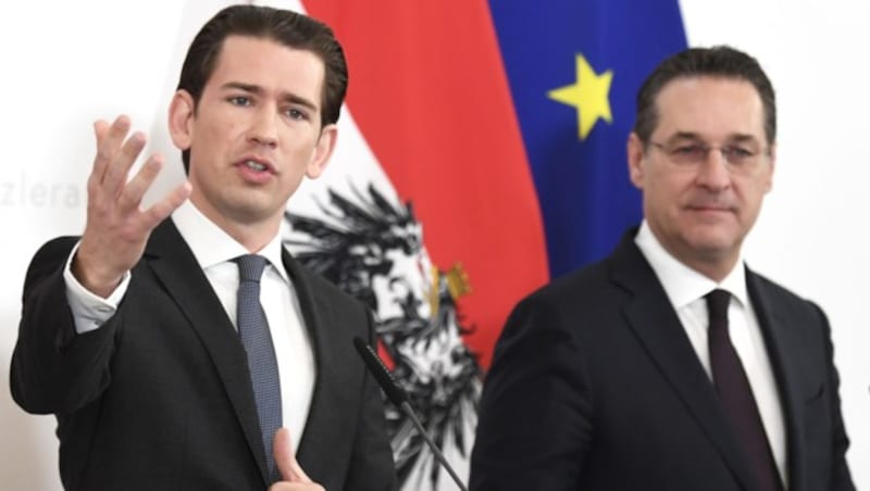 Bundeskanzler Sebastian Kurz (ÖVP) und Vizekanzler Heinz-Christian Strache (FPÖ) (Bild: APA/ROBERT JAEGER)