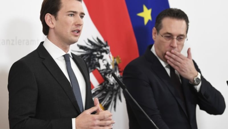 Bundeskanzler Sebastian Kurz und Vizekanzler Heinz-Christian Strache (Bild: APA/ROBERT JAEGER)