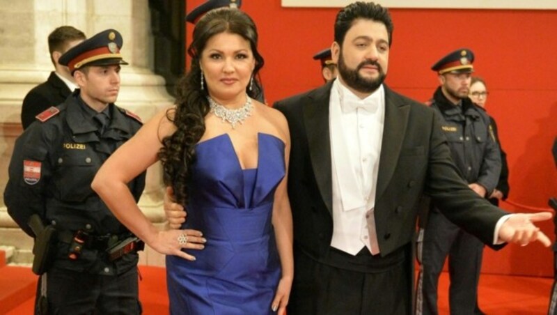 Anna Netrebko und ihr Ehemann Yusif Eyvazov (Bild: APA/HERBERT NEUBAUER)