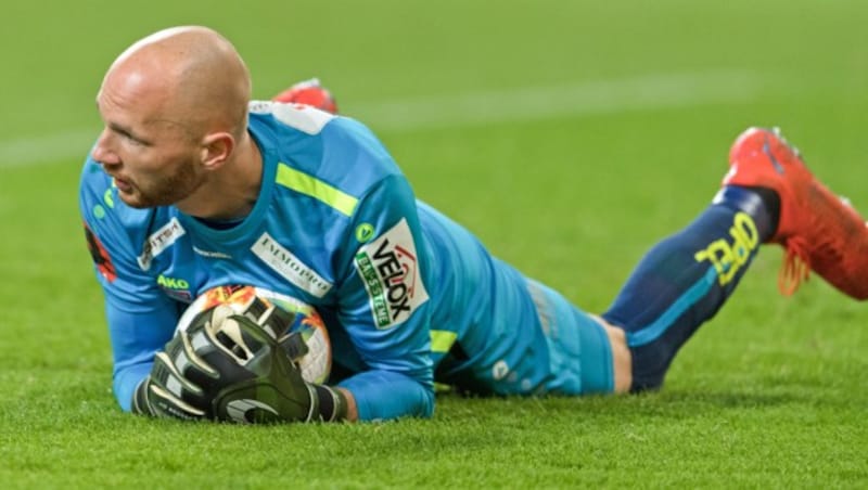 WAC-Goalie Alexander Kofler im Einsatz (Bild: GEPA)