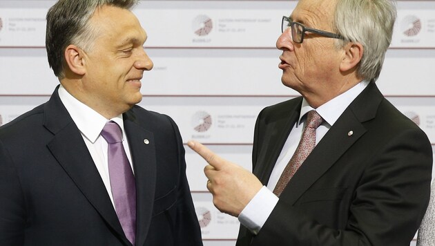 Orban und Juncker (Bild: The Associated Press)