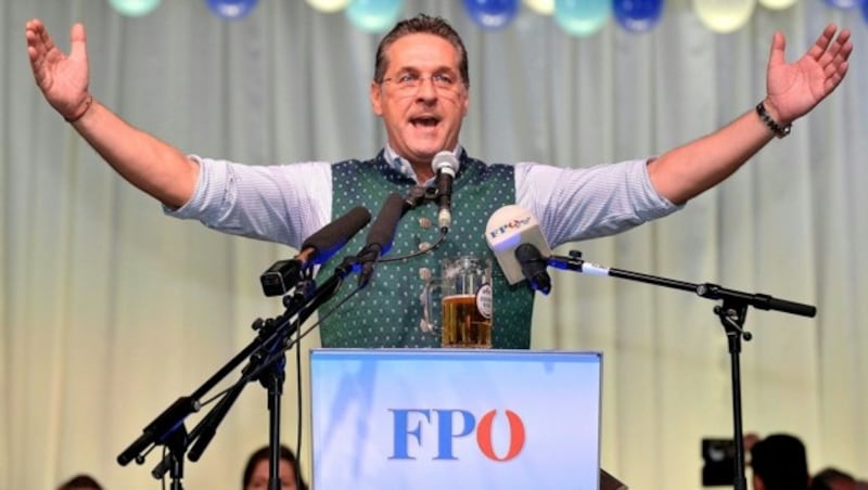 FPÖ-Parteichef Heinz-Christian Strache am politischen Aschermittwoch 2019 (Bild: APA/MANFRED FESL)