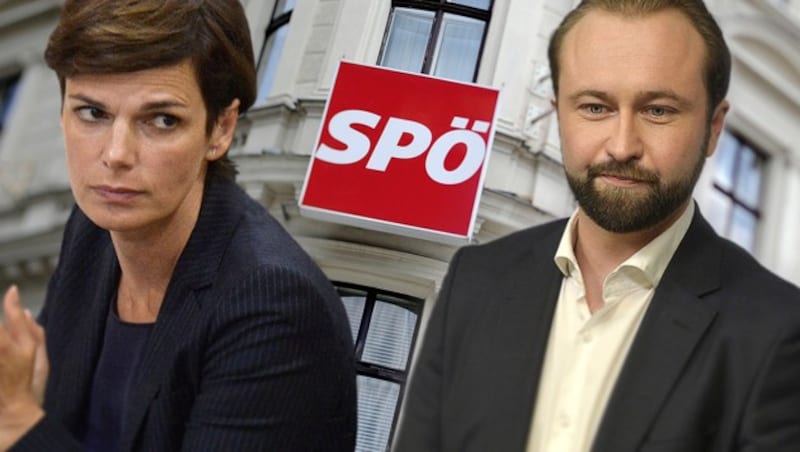 SPÖ-Chefin Pamela Rendi-Wagner und Ex-Parteimanager Max Lercher (Bild: APA/ROLAND SCHLAGER, APA/HERBERT PFARRHOFER, krone.at-Grafik)