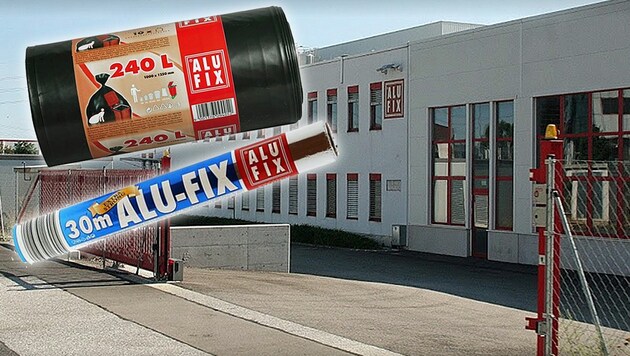 Die Alufix Folienverarbeitungsgesellschaft m.b.H. mit Sitz in Wiener Neudorf (Bild: Amazon, Google Maps, krone.at-Grafik)