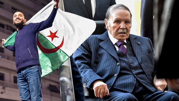 Abdelaziz Bouteflika ist im April als Präsident zurückgetreten. (Bild: APA/AFP/RYAD KRAMDI, krone.at-Grafik)