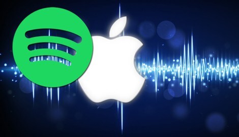 Der Änderung ging ein jahrelanger Zwist zwischen Apple und Spotify voraus. (Bild: Spotify, Apple, stock.adobe.com, krone.at-Grafik)