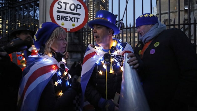 Brexit-Gegner in London (Bild: AFP)