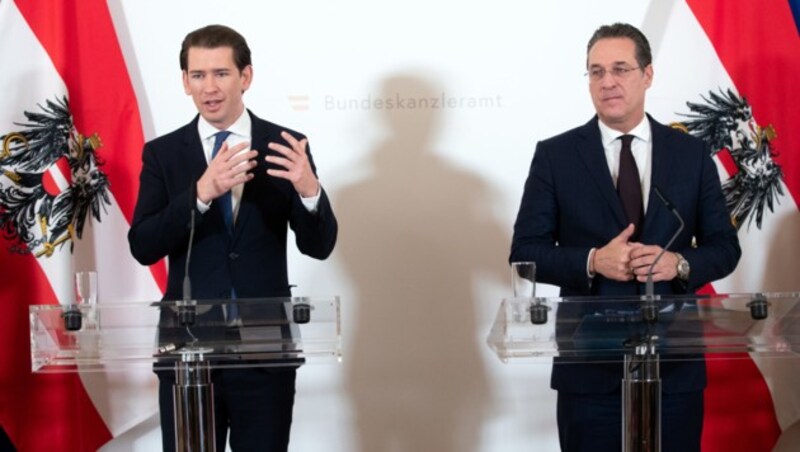 Bundeskanzler Kurz (links), Vizekanzler Strache (Bild: APA/Georg Hochmuth)