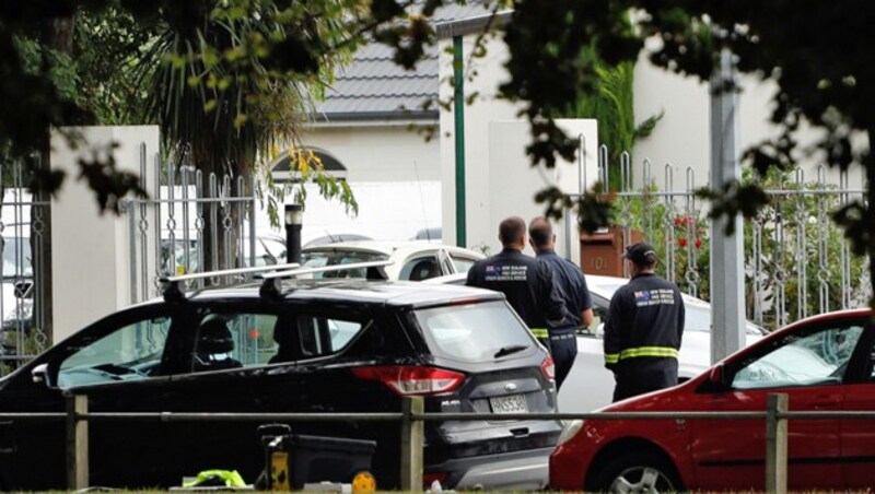 Die Al-Noor-Moschee im Zentrum von Christchurch: Hier starben mehr als 40 Menschen. (Bild: APA/AFP/TESSA BURROWS)