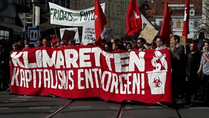 Schüler-Demo für Klimaschutz in Graz (Bild: Monika Schneeberger)