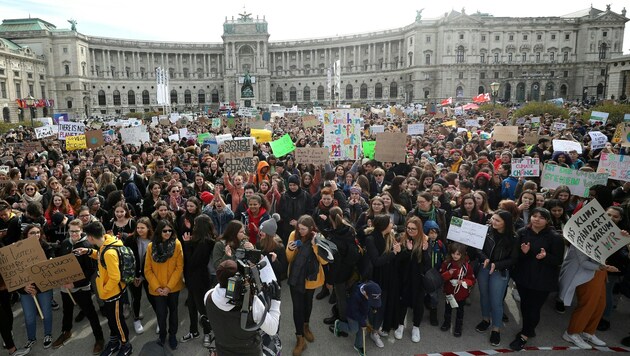 Kundgebung zum Klimaschutz in Wien (Bild: APA/Georg Hochmuth)