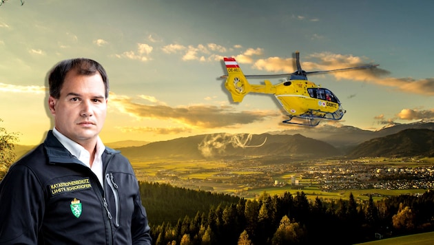 Der für den Katastrophenschutz zuständige Michael Schickhofer (SPÖ) stellt noch für 2019 einen dritten Rettungshubschrauber in Aussicht. Der Standort soll zwischen Bruck und Spielberg liegen - beste Chancen hat St. Michael. (Bild: Krone-Montage)